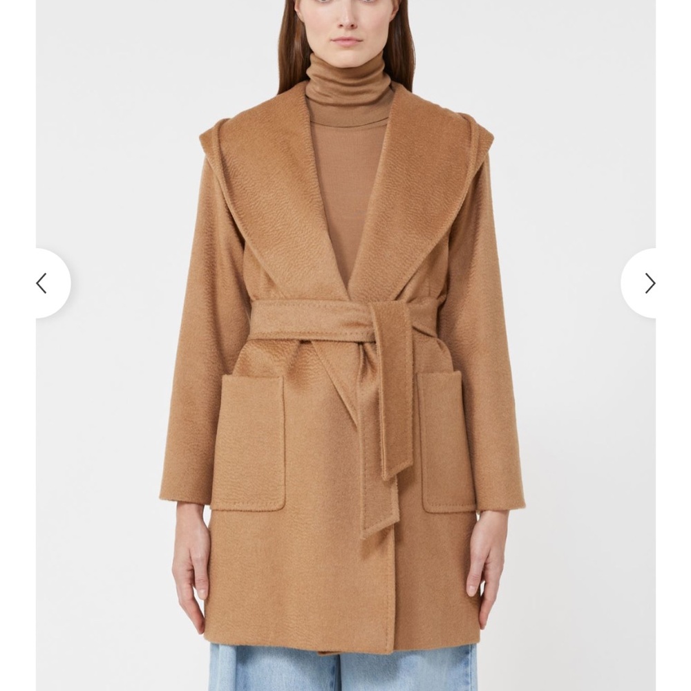 Max Mara Rialto Camel Robe Coat US size 4